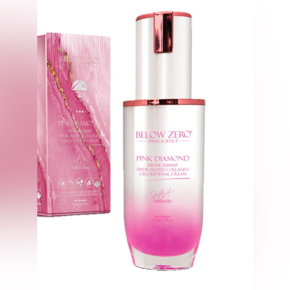 Below Zero Pink Diamond Hydrolyzed Collagen Cell Renewal Cream - Sealed Box